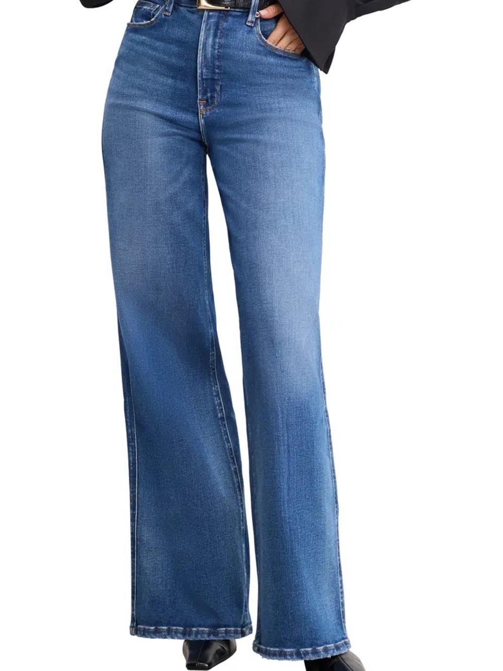 Good American Wide-Leg High-rRise Jeans Sz 8 / 29